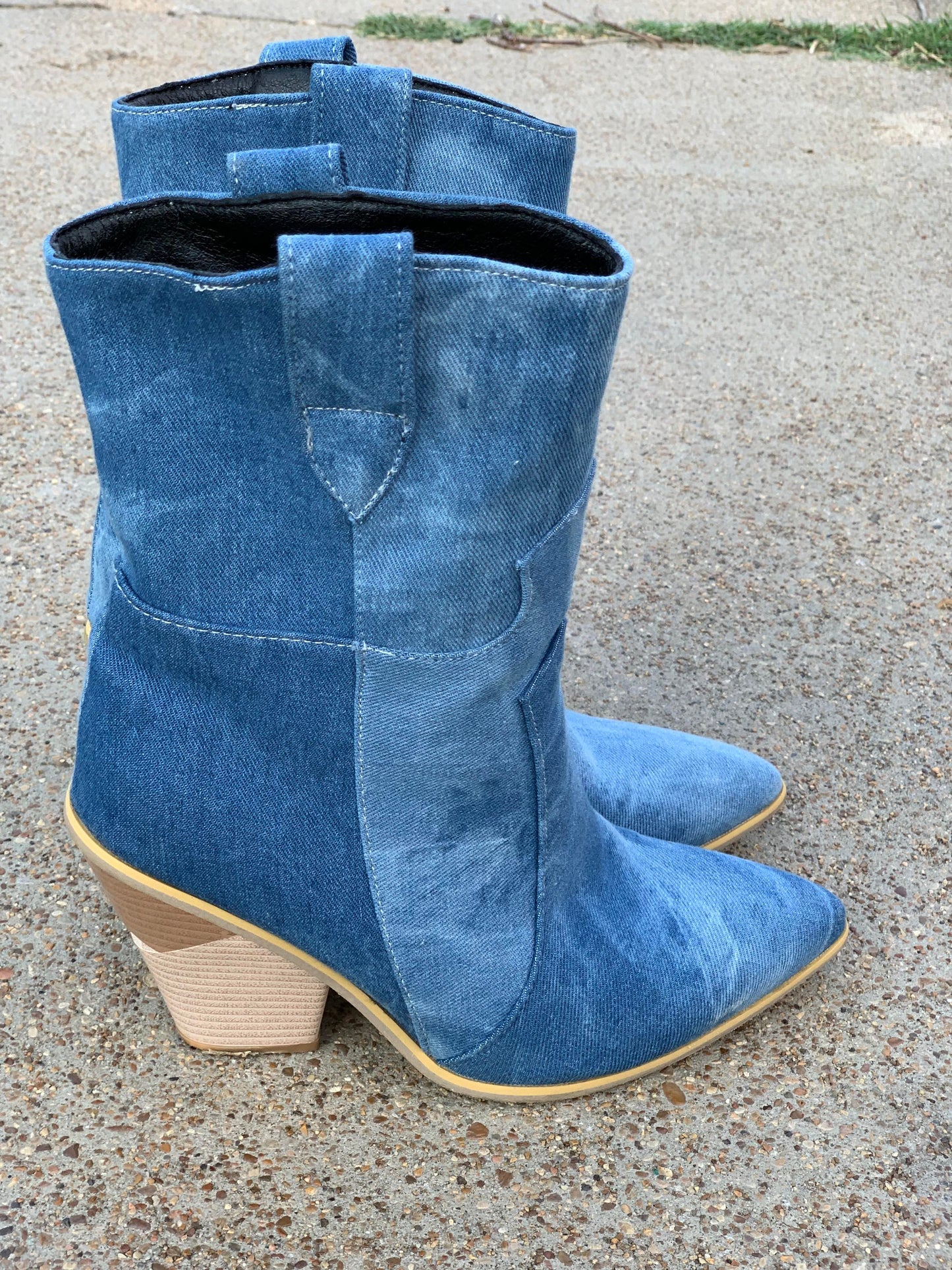 "Rodeo Show" Denim Cowgirl Boots