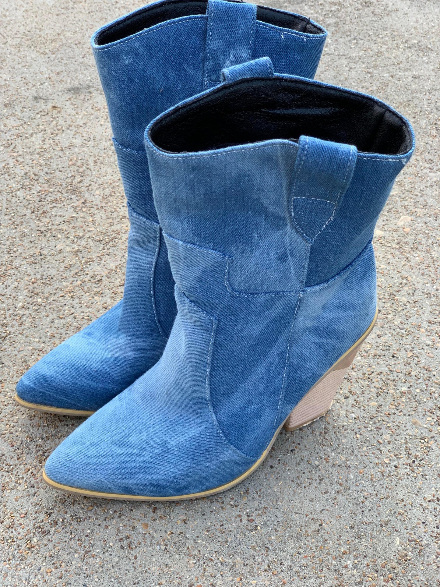 "Rodeo Show" Denim Cowgirl Boots