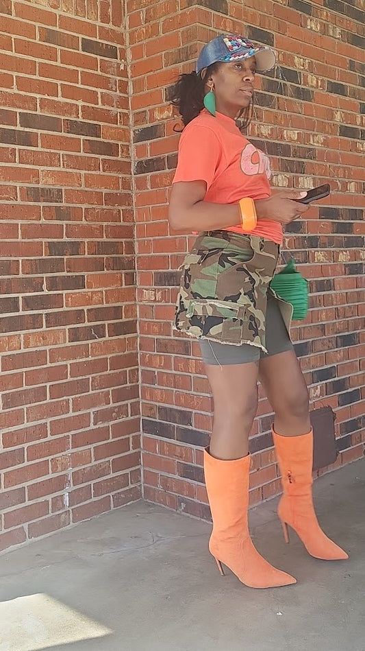 Camouflage Cargo Mini Skirt